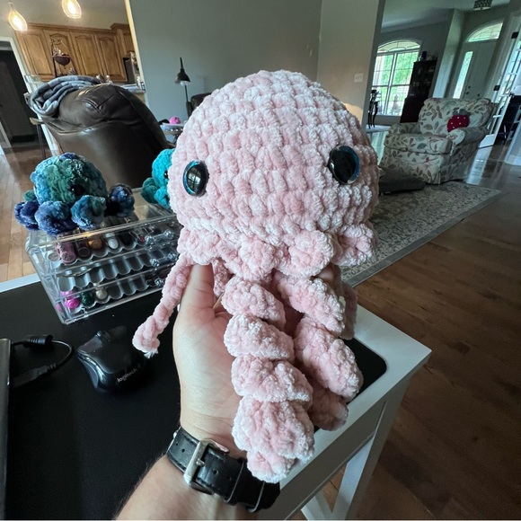 Crochet Jellyfish Handmade by Petunias Patch (me) New - Picture 1 of 6